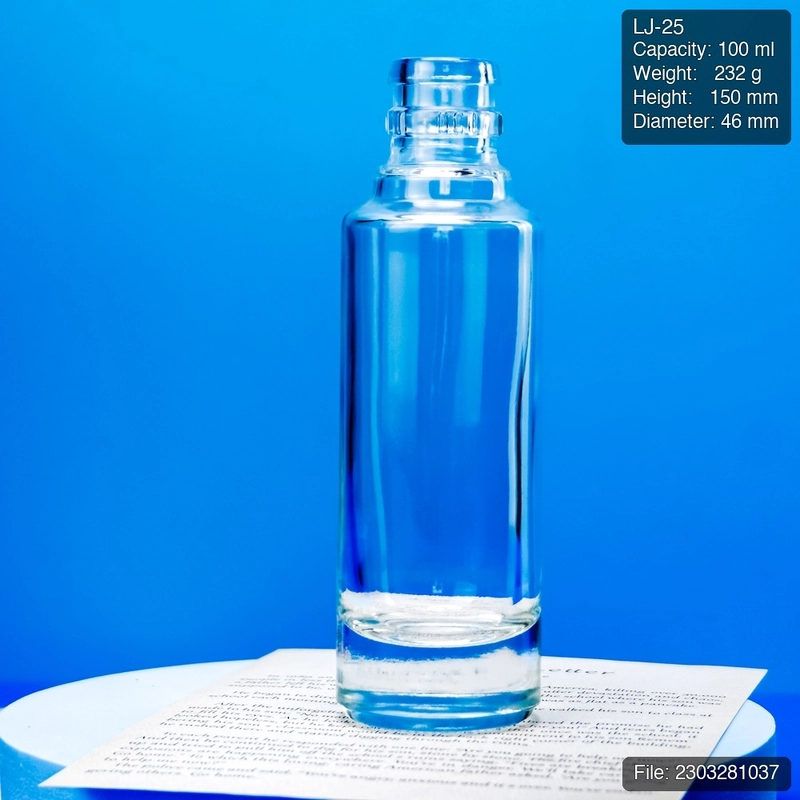 100ml Tall Super Flint Mini Spirit Bottle with Heavy Base