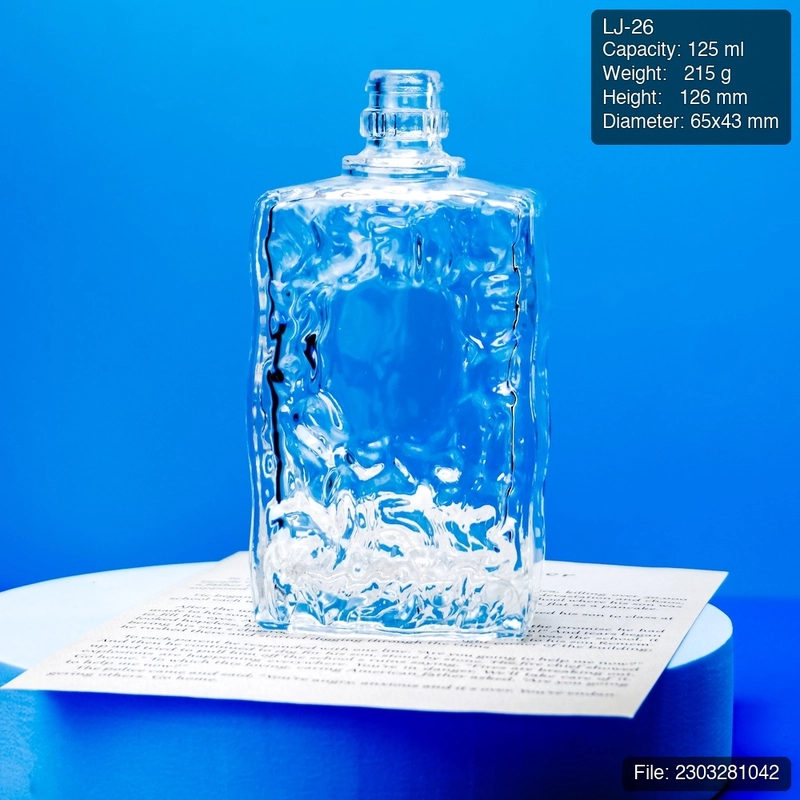 125ml Textured Super Flint Spirit Bottle with Heavy Base