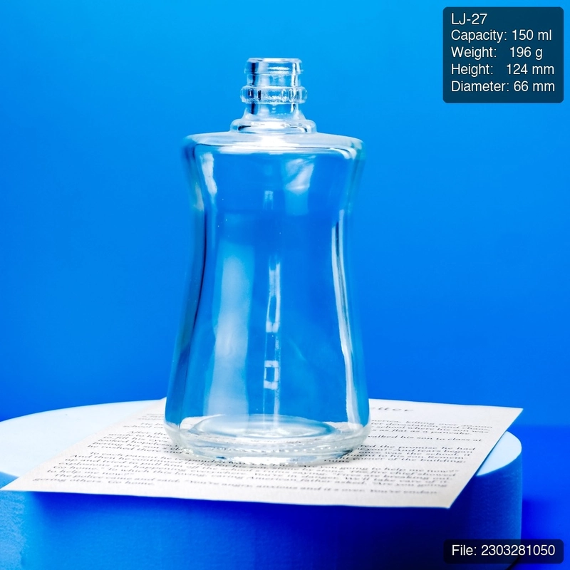 150ml Curved Super Flint Spirit Bottle with Heavy Base