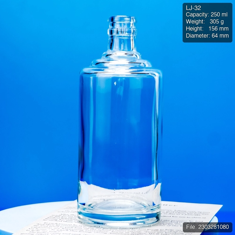 125ml Round Super Flint Mini Spirit Bottle with Heavy Base