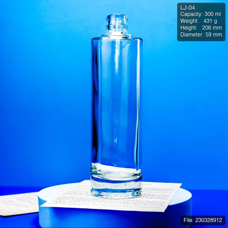 LJ-04 300ml Slim Round Glass Bottle