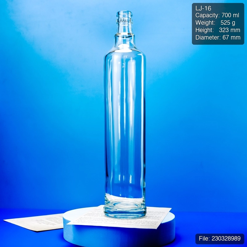 700ml Tall Super Flint Spirit Bottle with Slim Neck