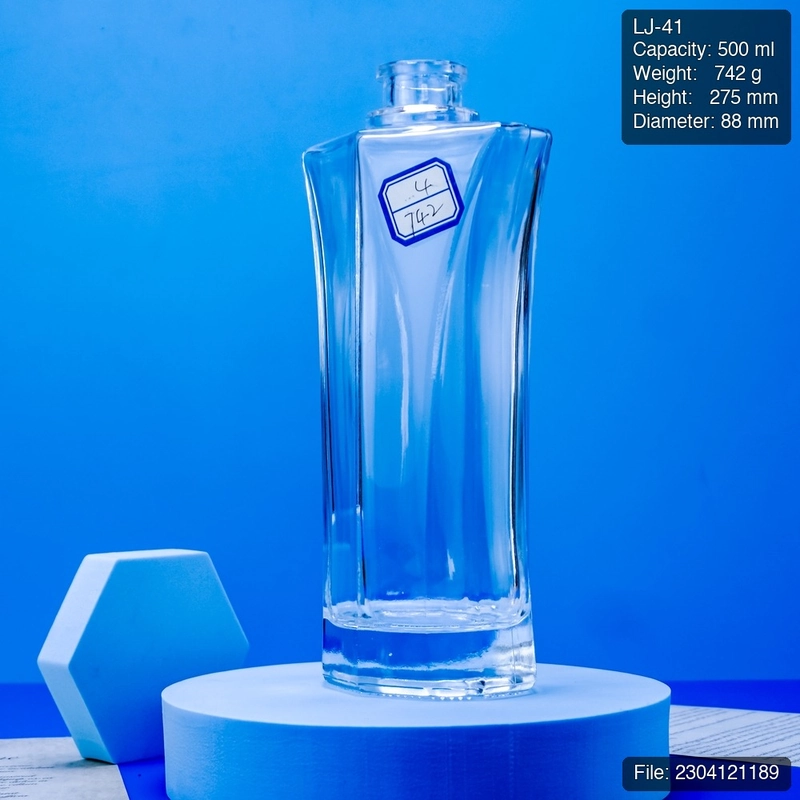 500ml Twisted Super Flint Spirit Bottle with Heavy Base