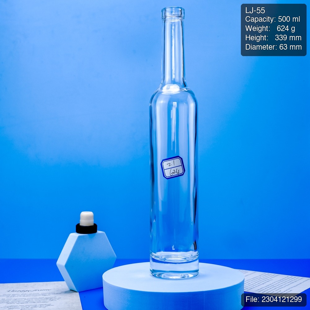 500ml Slim Extra Flint Spirit Bottle with Heavy Base