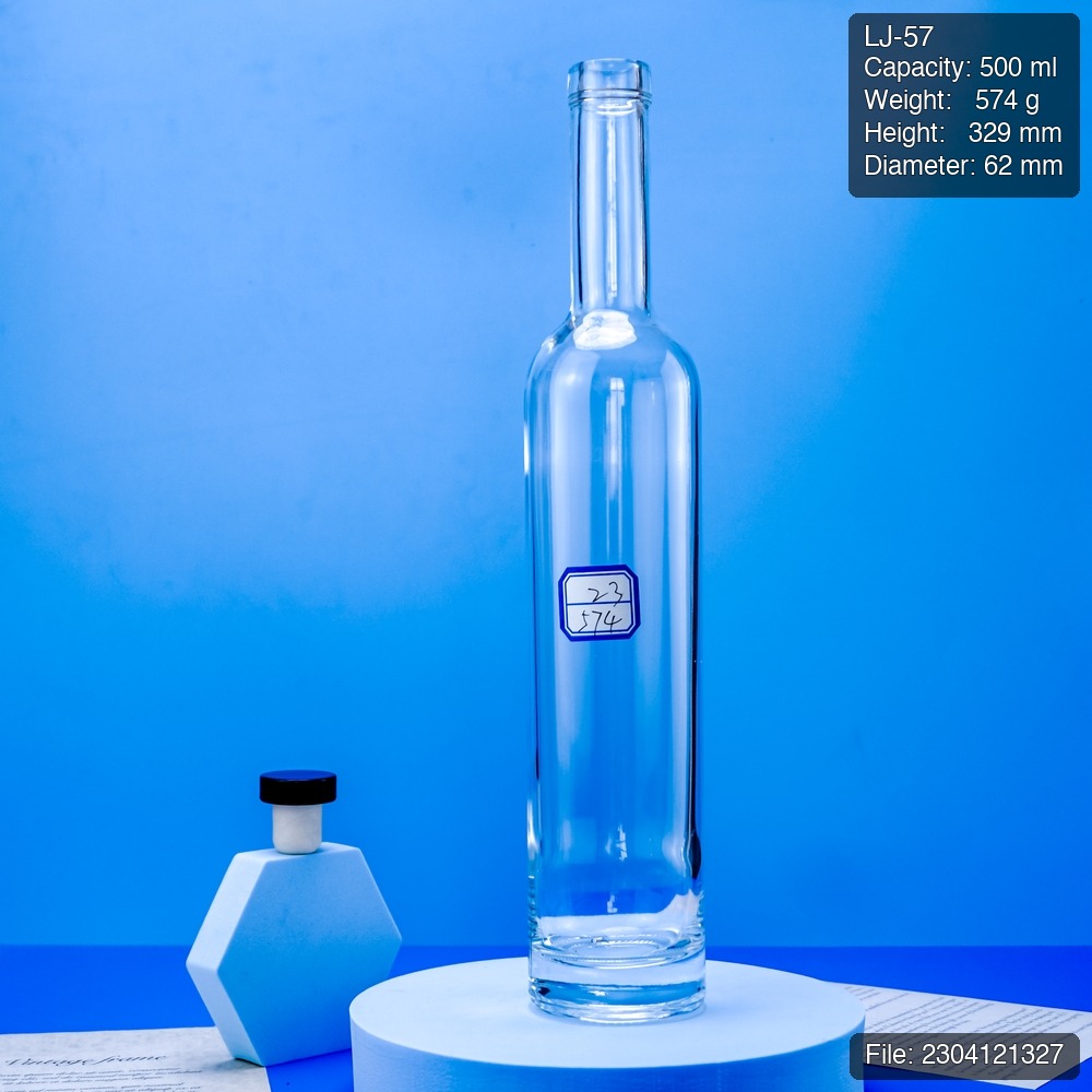 500ml Tall Extra Flint Spirit Bottle with Heavy Base