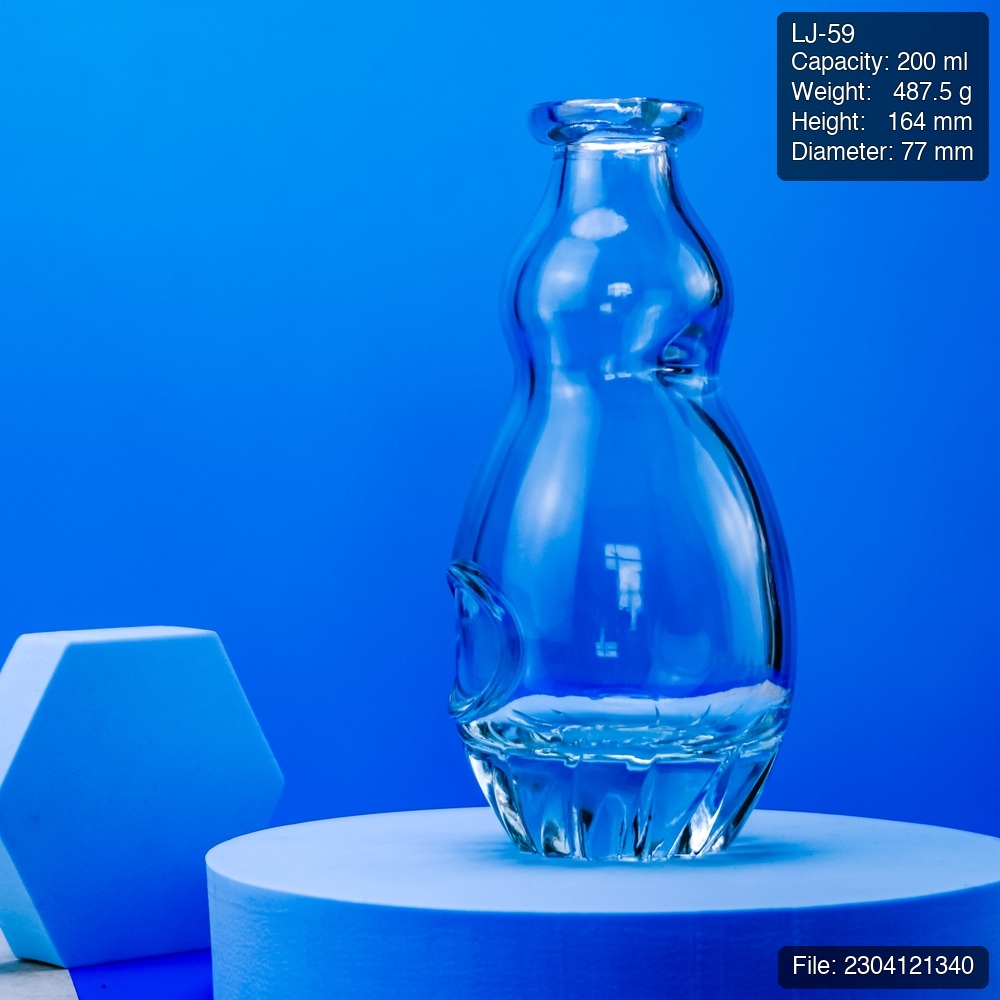 200ml Round Extra Flint Mini Bottle with Heavy Base